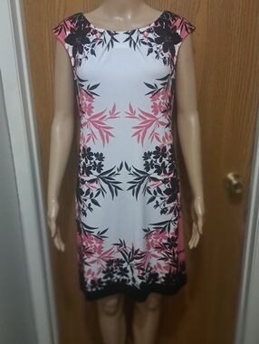 Nwot Maggy London Floral Asian Inspired Stretch Shift Dress Sz 6